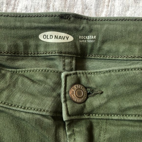 Old Navy Women's Skinny Jeans - Olive Green - Picture 3 of 5